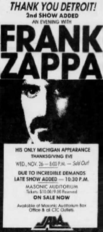 26/11/1980Masonic Auditorium, Detroit, MI